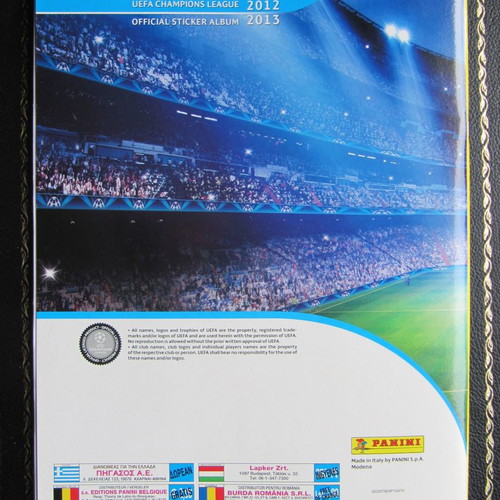 Panini Champions League 2012/13 άλμπουμ μεταχειρισμένο με 63 αυτοκόλλητα