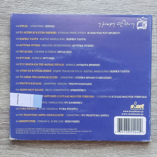 I Mikri Othoni CD new, entechno Greek TV series songs
