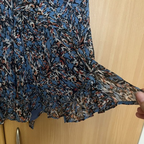 Zini floral set like new, airy fabric, blue multicolor