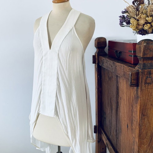 Backless top Stelios Koudounaris new, white, size S