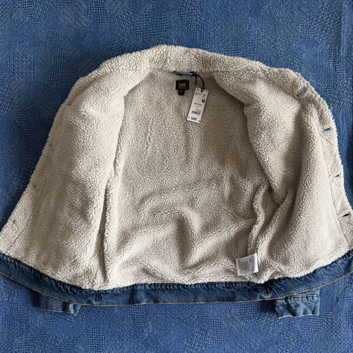 Lee Sherpa Trucker Jacket new, men's winter jacket, M/L, blue