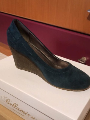 Winter platform shoes used, size 40, green