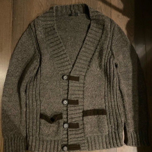 Zara men's knitted cardigan brown like new, size XL