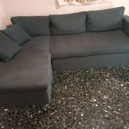 Corner sofa bed used, opens to double bed