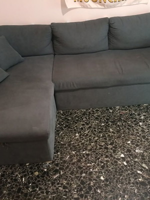 Corner sofa bed used, opens to double bed