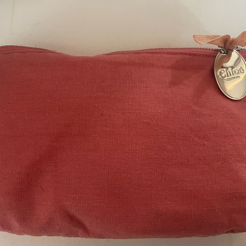 Chloe pink fabric toiletry bag