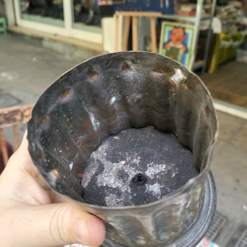 Antique coffee grinder used