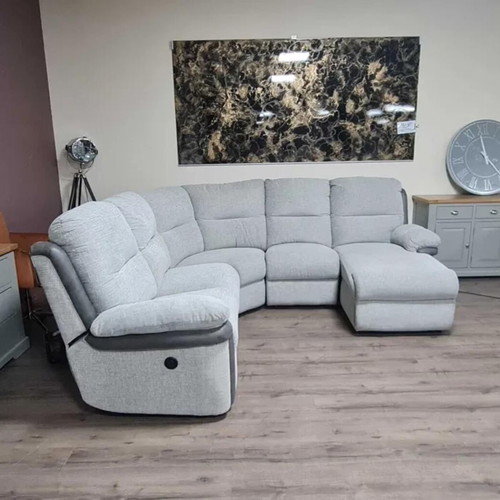 Gray La-z-boy corner sofa new with electric reclining mechanism