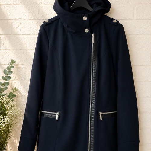 Michael Kors spring-autumn jacket with hood size S like new, blue