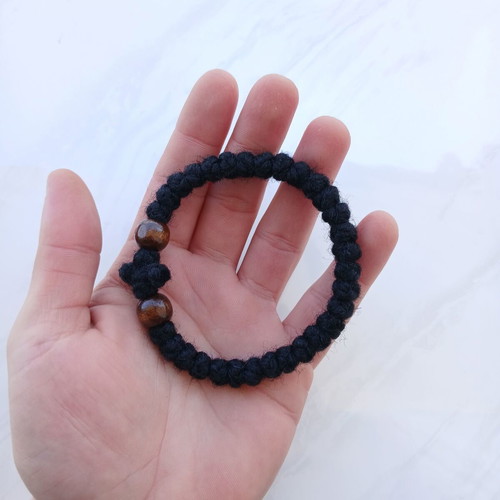 Hand prayer rope 30 knots made to order from wool