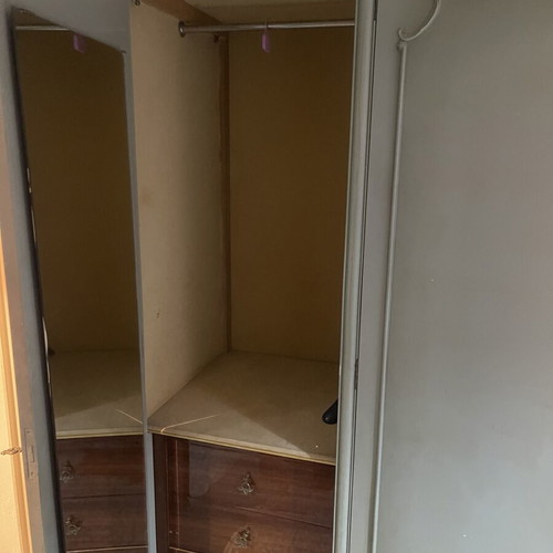 Wardrobe with carvings in chalk paint, like new