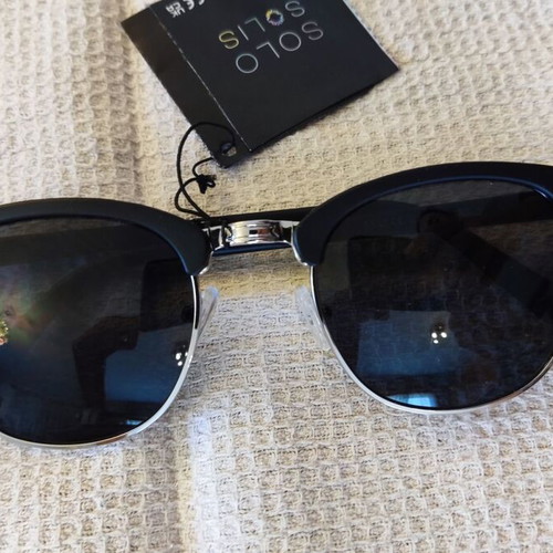 Solo-Solis NDL1557 sunglasses new with silver finish and black frame
