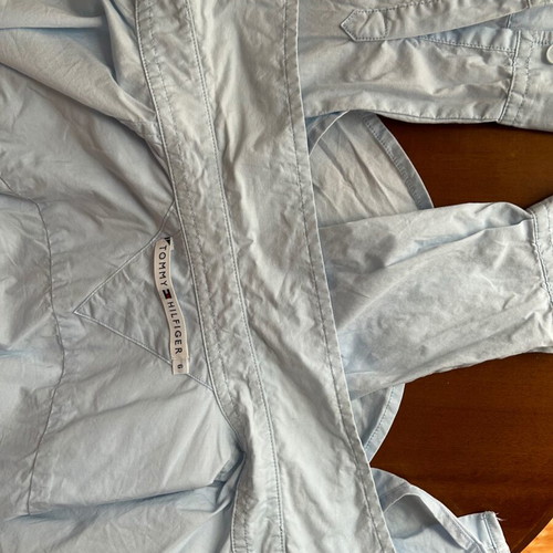 TOMMY HILFIGER, No 6, (XS), women's shirt, classic, sky blue color.