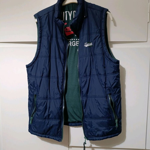 Men's sleeveless jacket Zakcret blue like new, size L