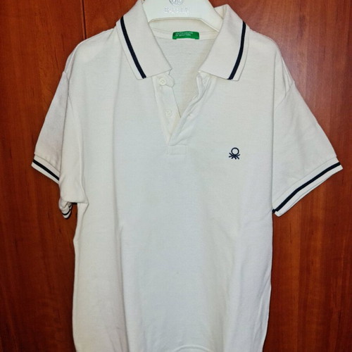 Benetton kids tshirt like new, white, age 5-6