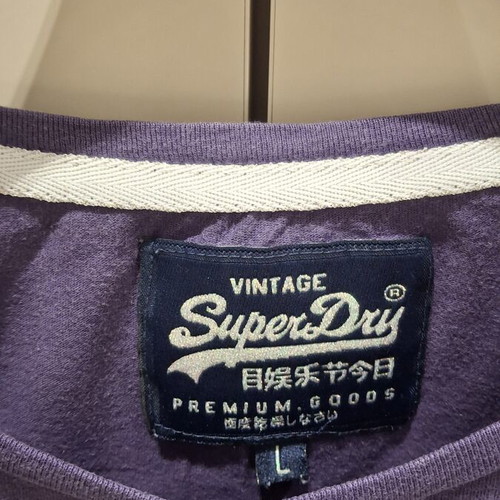 Superdry women's T-shirt, purple, size large