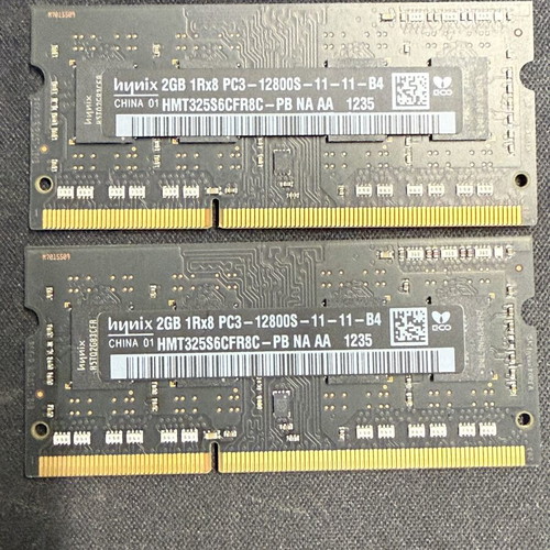 Hynix DDR3 1600MHz Laptop RAM 4GB used, 2x 2GB SO-DIMM