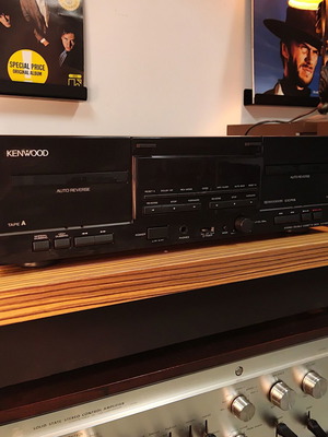 Kenwood KX-W4080 Vintage Double Cassette Deck used, black