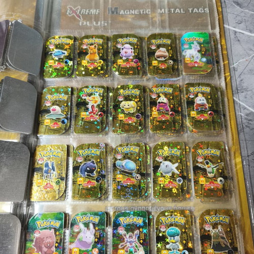 Pokemon metal tags used from collection pack