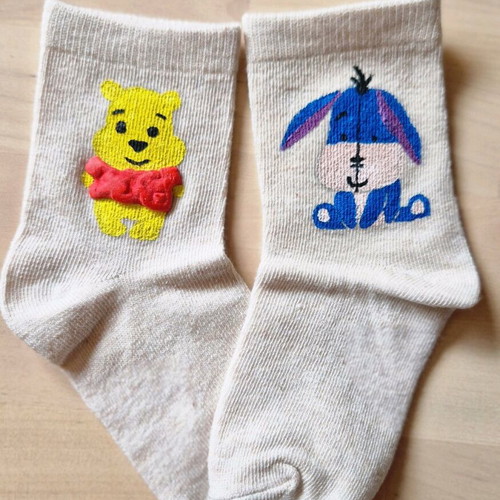 Children's socks hand-painted, 2 sets made to order