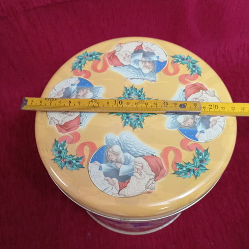 Large Christmas metal box used