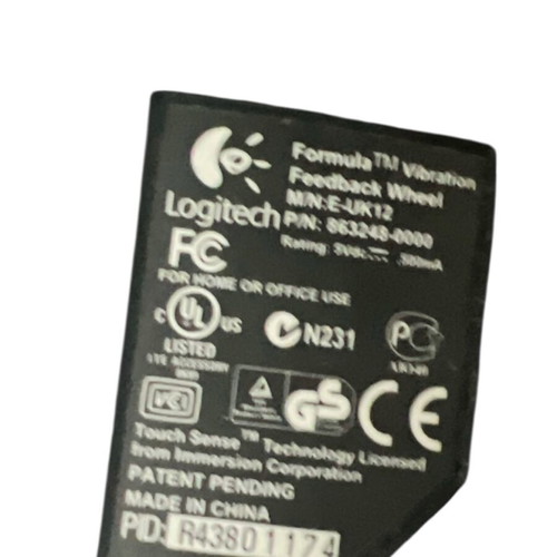 Logitech 863248-0000 E-UK12 USB Nascar Racing Wheel for PC used, wheel and pedals