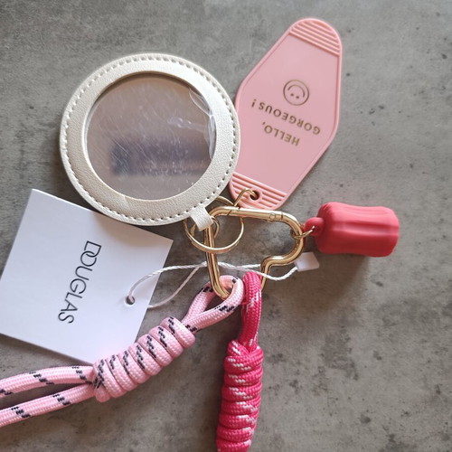 Douglas keyring and bag charm set, new