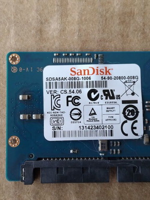 SanDisk SDSA5AK-008G-1006 U100 8GB SATA 6Gbps Half-Slim Internal SSD like new