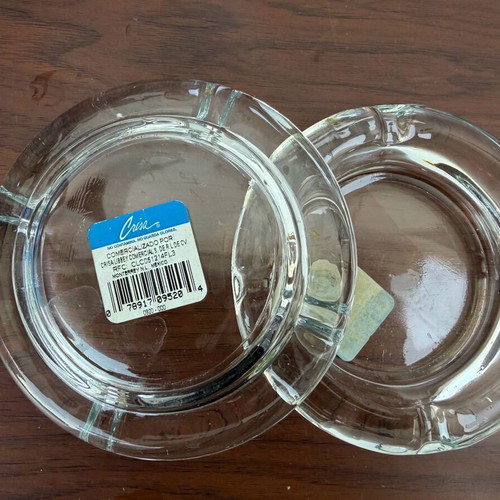 Ashtray set of 2 Crisa Libbey Comercial S. de R.L. de C.V. like new
