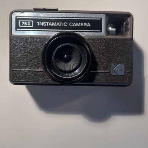 Kodak Instamatic 76x camera used, film 126, Kodar lens, 1979