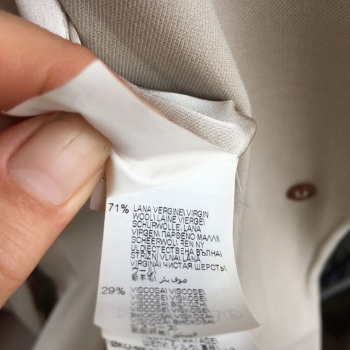 Brunello Cucinelli Monili Collar Wool Blazer new, size 38, beige