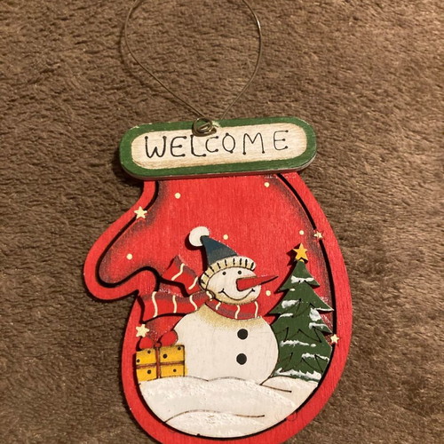 Wooden Christmas hanging ornament new
