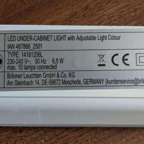 LED bar 54 cm with metal base and 3-position switch, new
