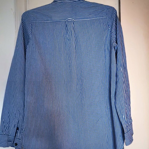 Topshop white/blue striped blouse-shirt like new, size 38