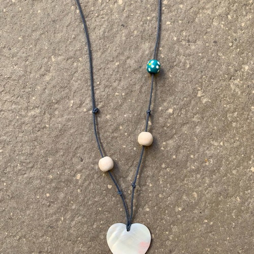 Set of 7 necklaces with various materials