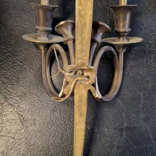 Vintage brass wall light used