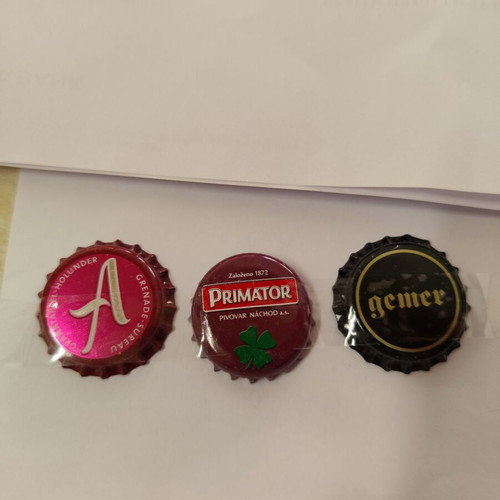 3 Slovak brewery bottle caps