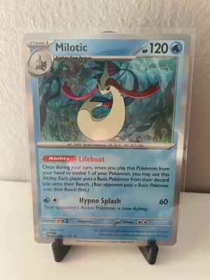 Pokemon Milotic Holo κάρτα σαν καινούργιο από το σετ Paradox Rift
