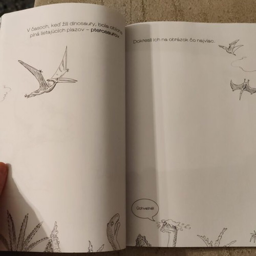 Dinosaurie Carbance Children's Book New from Slovakia with Doodles
