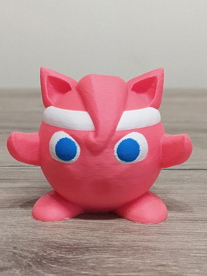Jigglypuff Karateka Pokemon 3D Printed Miniature 5 cm Height