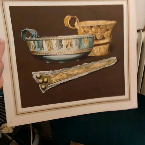Mycenaean color prints used from frescoes and golden grave goods