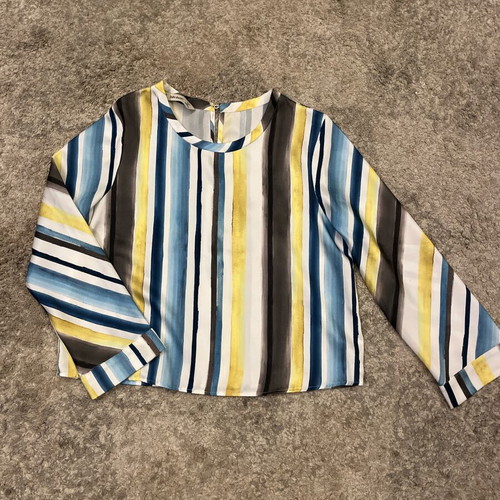 Zara blouse multicolored, size XS, like new, cropped with 3/4 sleeves
