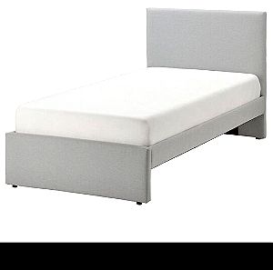 Κρεβάτι και στρώμα μονό από ΙΚΕΑ GLADSTAD κρεβάτι με επένδυση, 90x200 cm