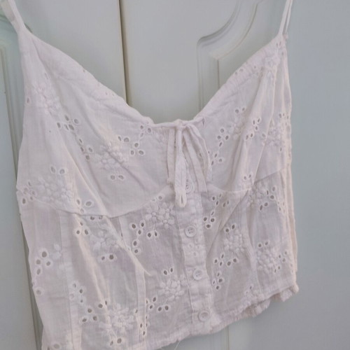 Crop top like new, white, size M