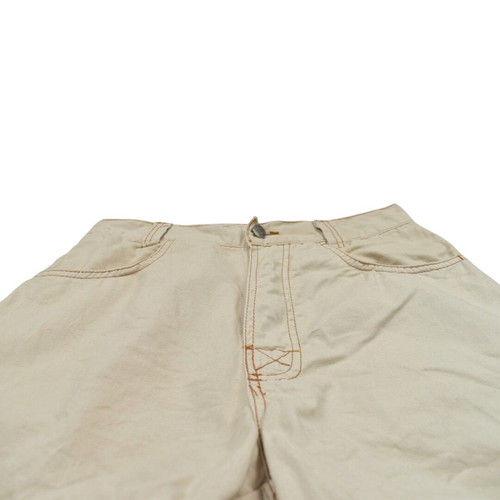 Tribal Baggy Long Shorts Beige Y2K Hip Hop Skate Style used, size XS-S