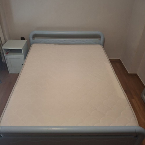 Semi-double bed and mattress 160x200 with bedside table