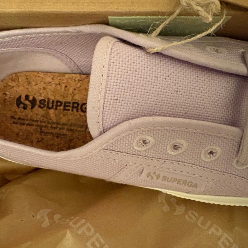 Superga women's sneakers size 36.5 new, purple canvas