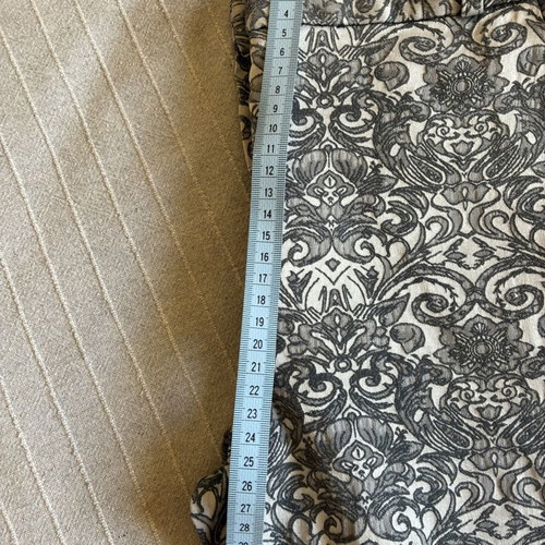 Atmosphere Textured Jacquard Brocade Trousers luxury size S black grey floral damask