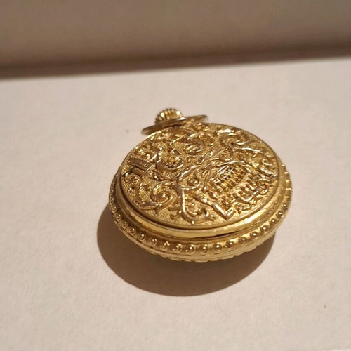 Vintage ANKER pocket watch mechanical like new, gold tone