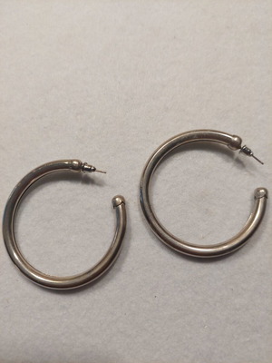 Silver hoop earrings very light